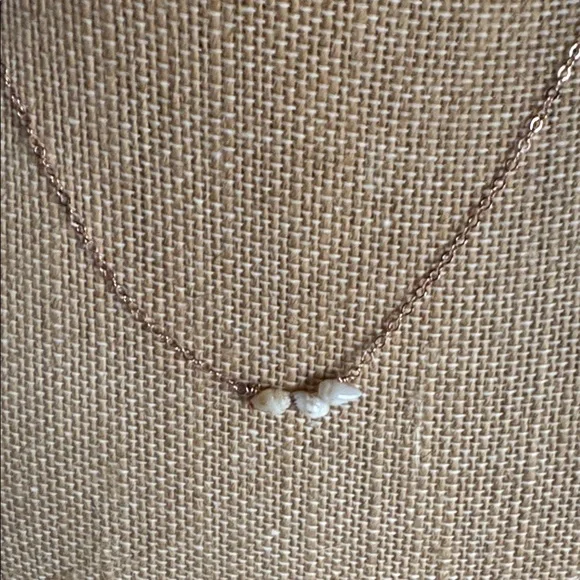 Rose Gold Necklace With Hawaii Momi Niihau Shells - Picture 3 of 3